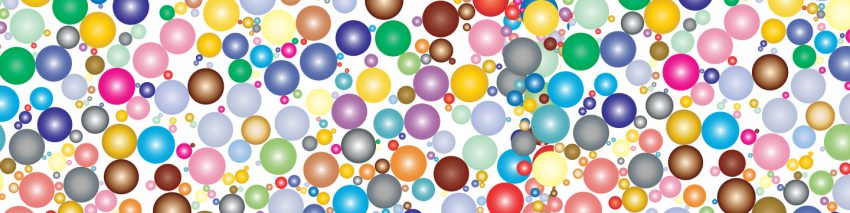 Colorful circles on a white background